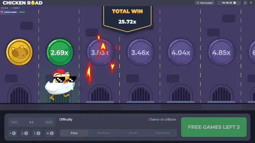 Chicken Road Spel screenshot 1